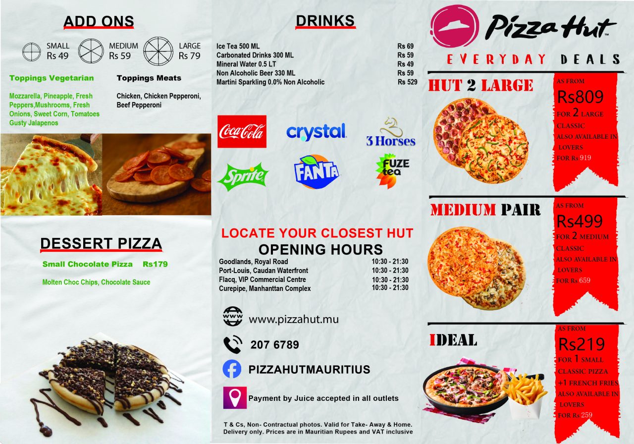 OUR MENU – Pizza Hut